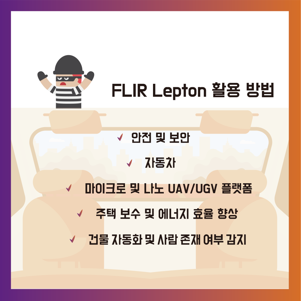 FLIR Lepton, 마이크로 열화상 카메라 모듈, LWIR 열화상 센서, 초소형 열화상 카메라, Lepton 열화상 모듈, OEM 열화상 카메라, 드론용 열화상 센서, 보안·안전 열화상 카메라, 건물 자동화 열화상 센서, 저전력 SWaP 열화상 모듈