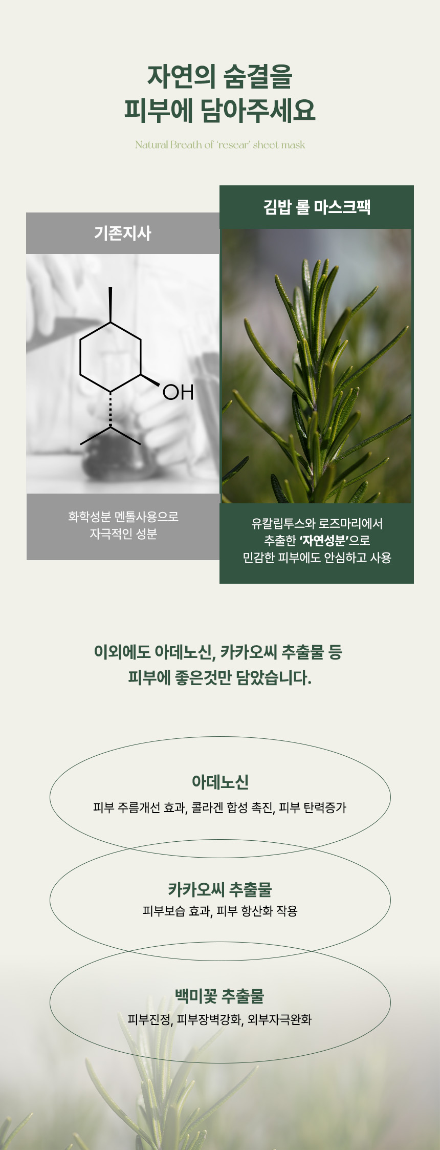 리써 김밥 롤 마스크팩(5매)