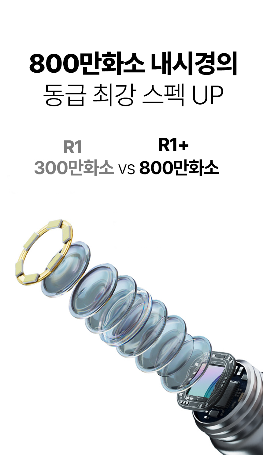비버드 R1 플러스 내시경 귀이개 블랙