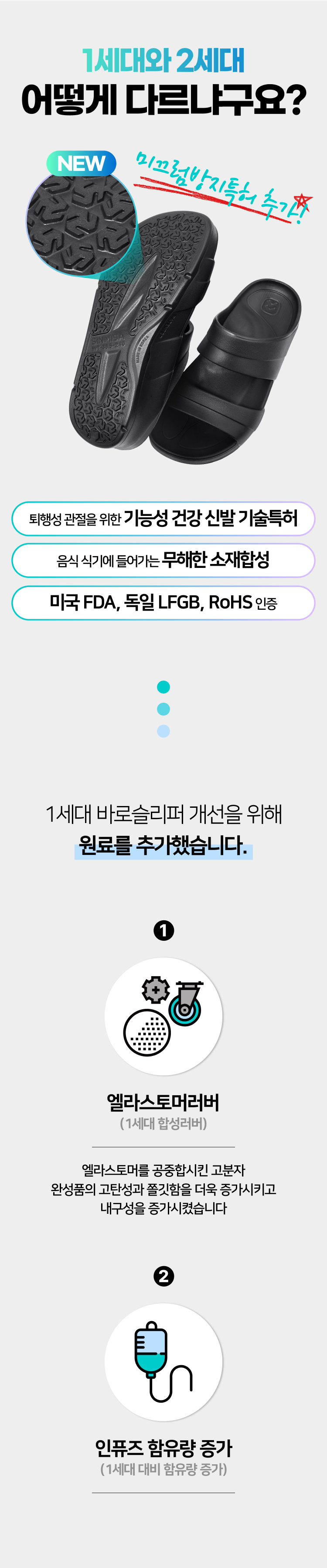 뉴바로 족저근막 아치 슬리퍼 230mm
