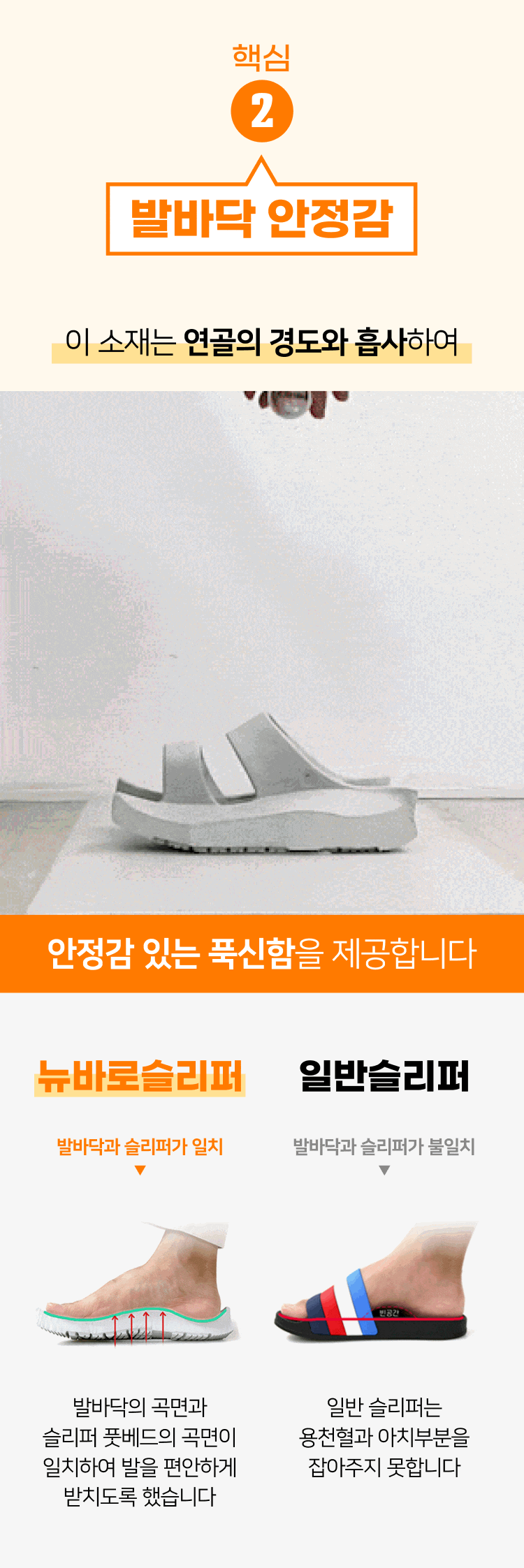 뉴바로 족저근막 아치 슬리퍼 230mm