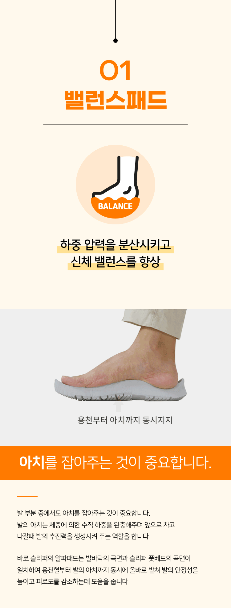 뉴바로 족저근막 아치 슬리퍼 230mm