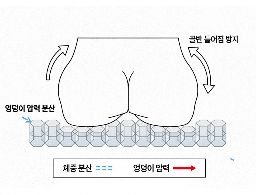 슬립웍스 힙스 기능성방석