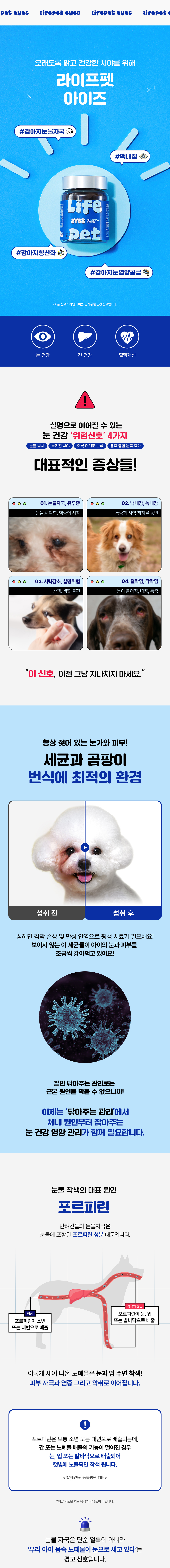라이프펫 아이즈 미니 강아지 눈 영양제 20개입
