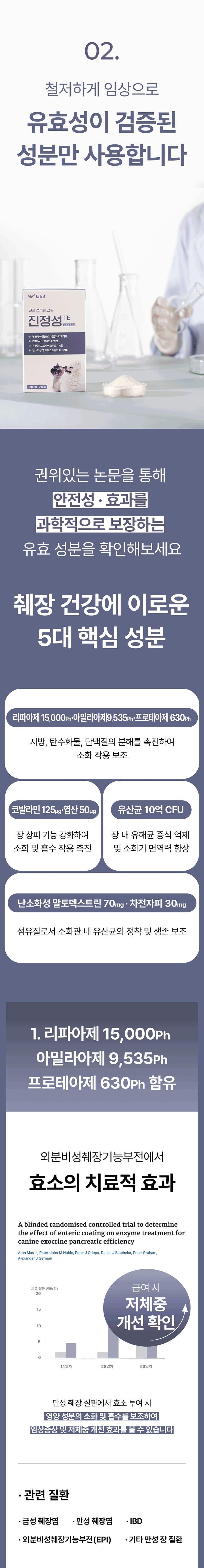 진정성 TE 췌장 영양제