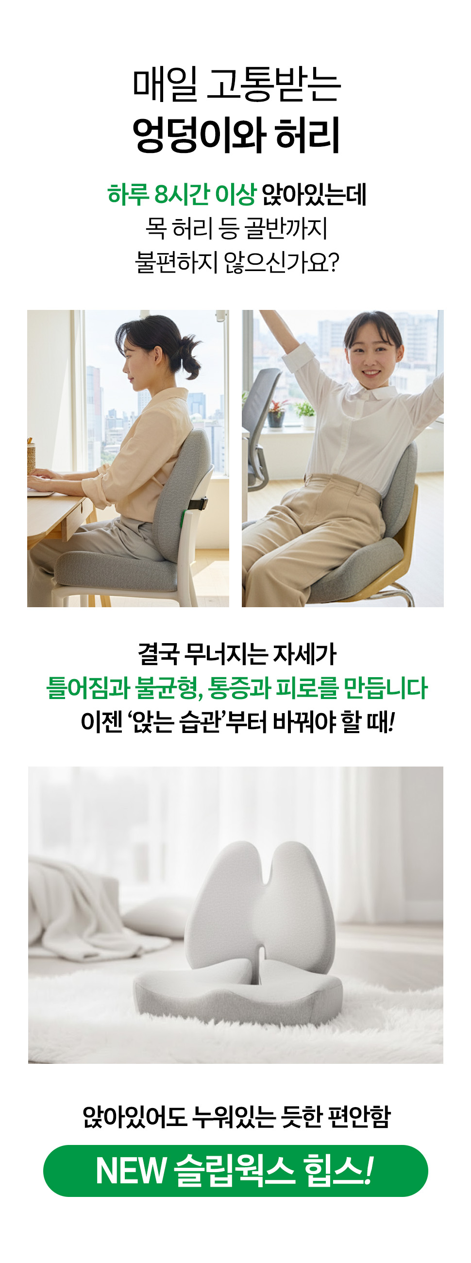 슬립웍스 힙스 기능성방석
