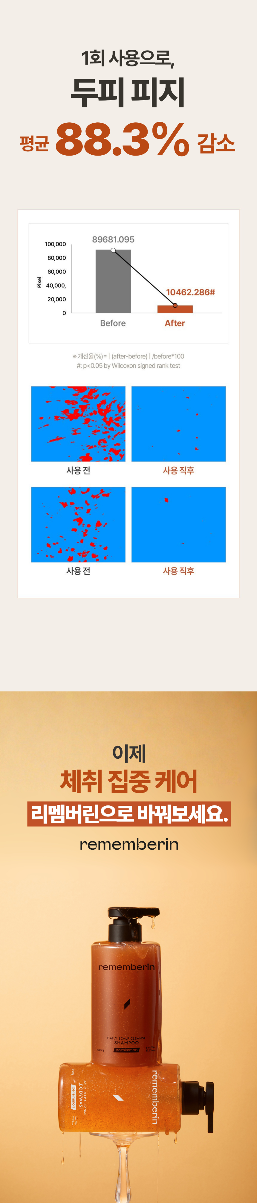 리멤버린 데일리 스칼프 클렌즈 단감 샴푸