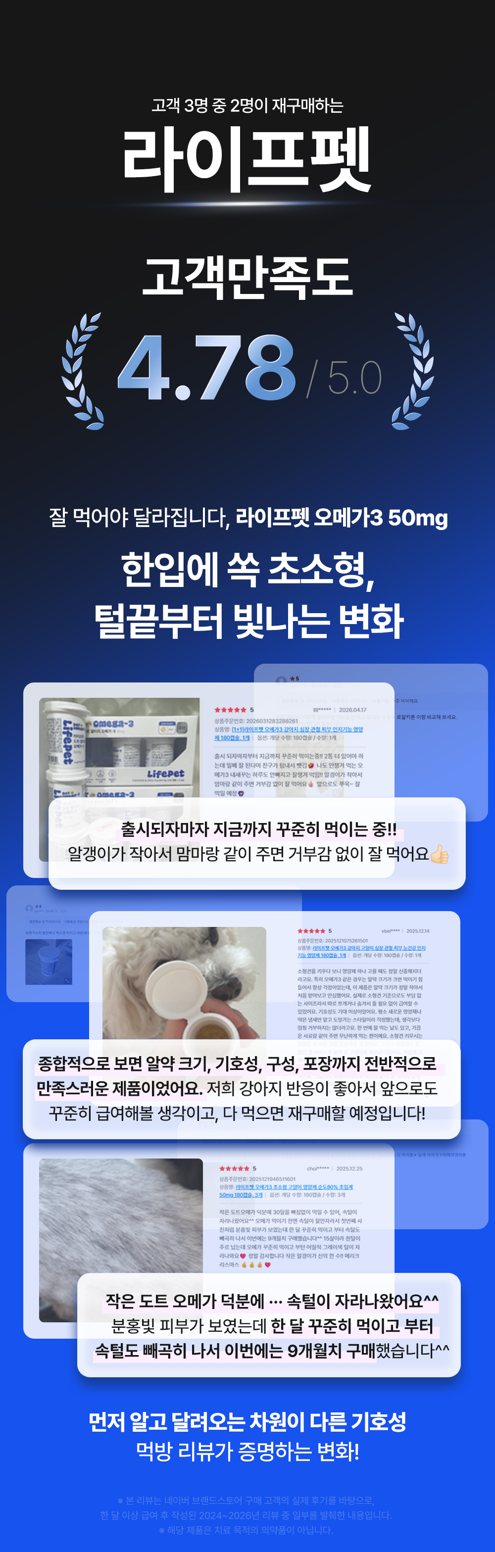 라이프펫 도트 알티지 오메가3 50mg 초소형 180캡슐