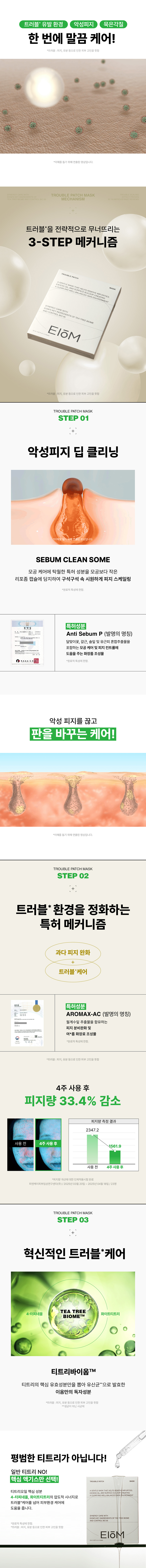 이옴 트러블 패치 마스크(4매입) EIOM TROUBLE PATCH MASK