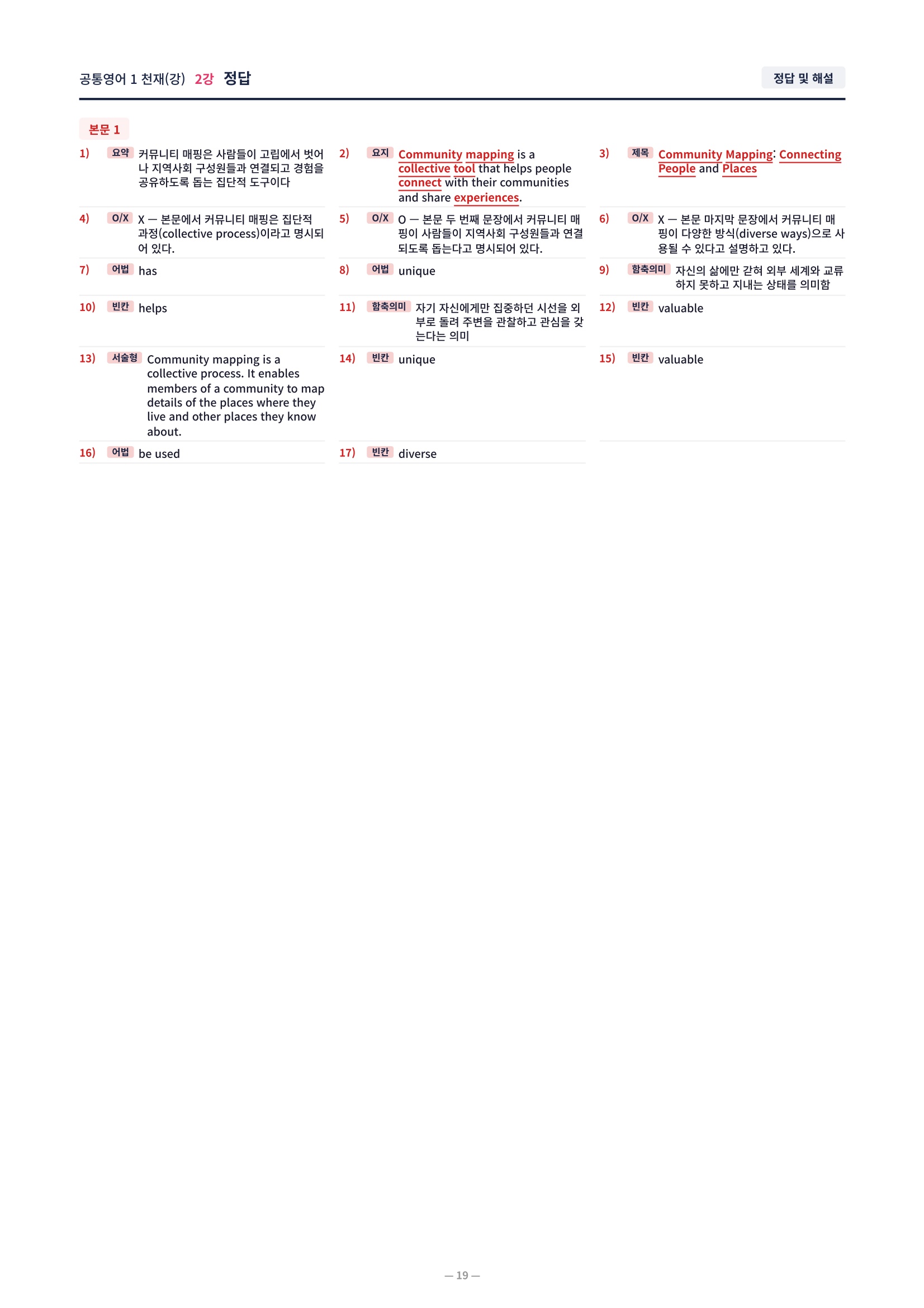 ❤️[2강]공통영어 1 천재(강) [직전보강+삽화+통합문제]❤️