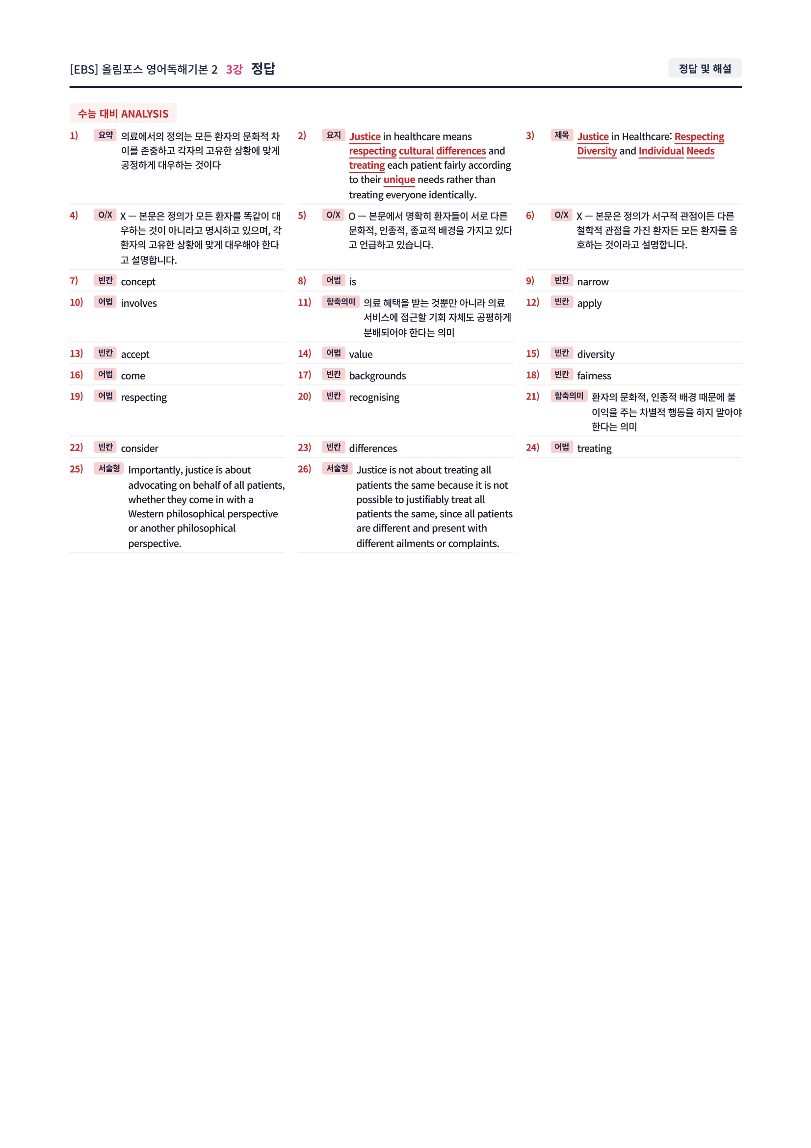 ❤️[3강]올림포스 영어독해기본 2 - 직전보강+삽화+통합문제❤️