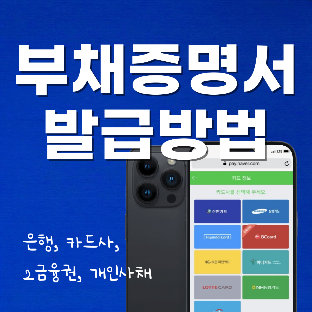 부채증명서 비용