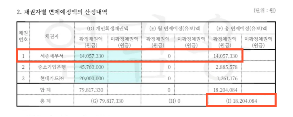 세금 개인회생