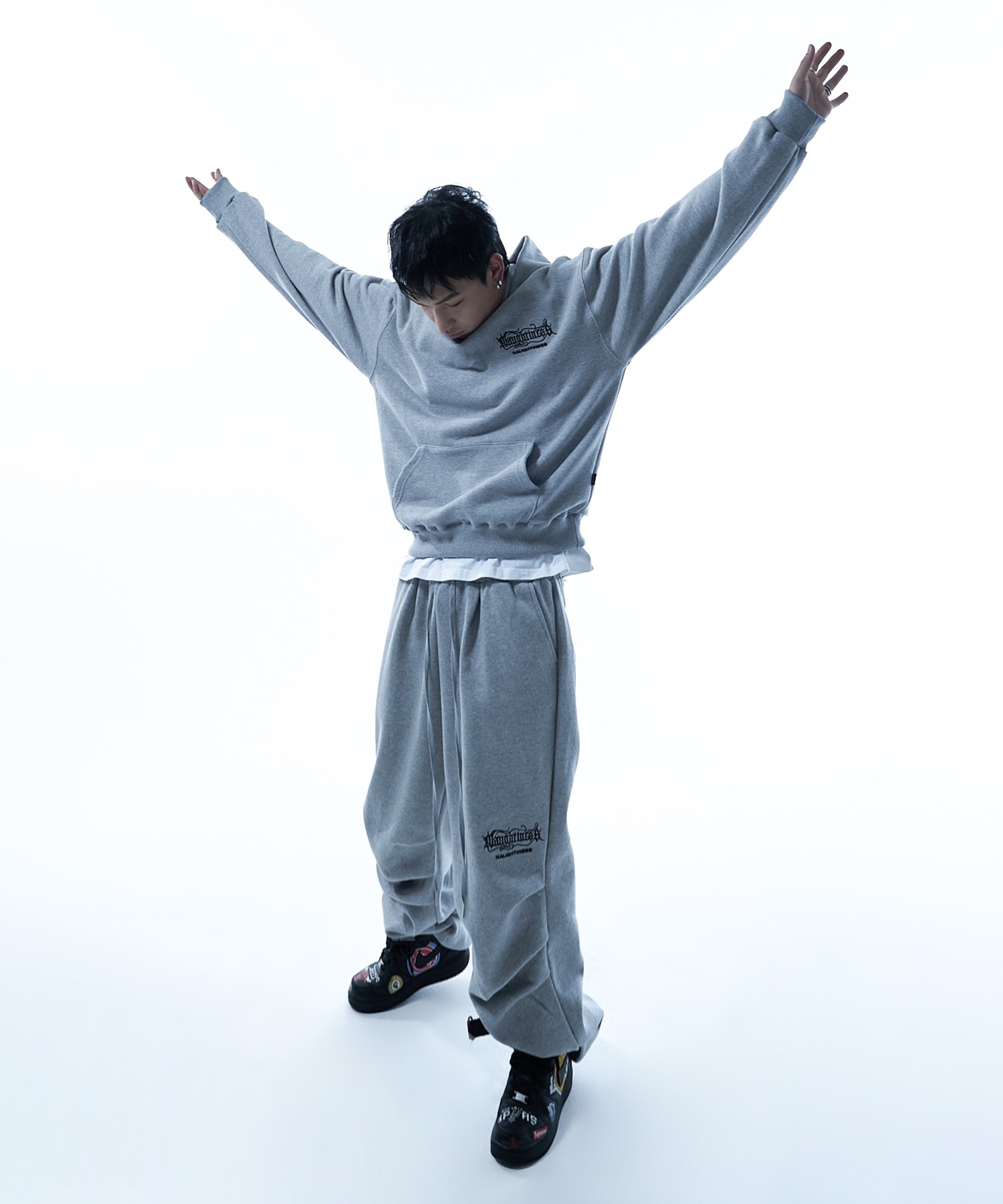NAUGHTINESS HOOD GRAY