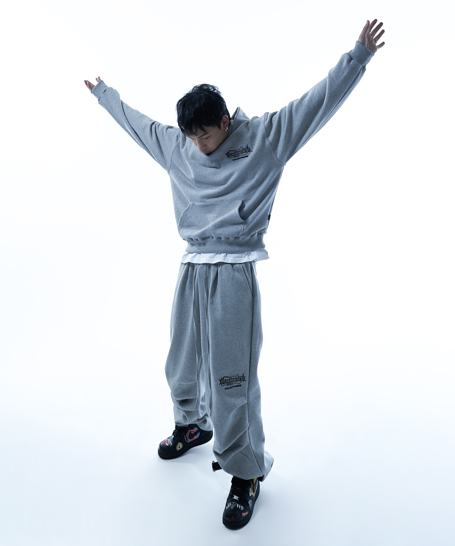 NAUGHTINESS HOOD GRAY
