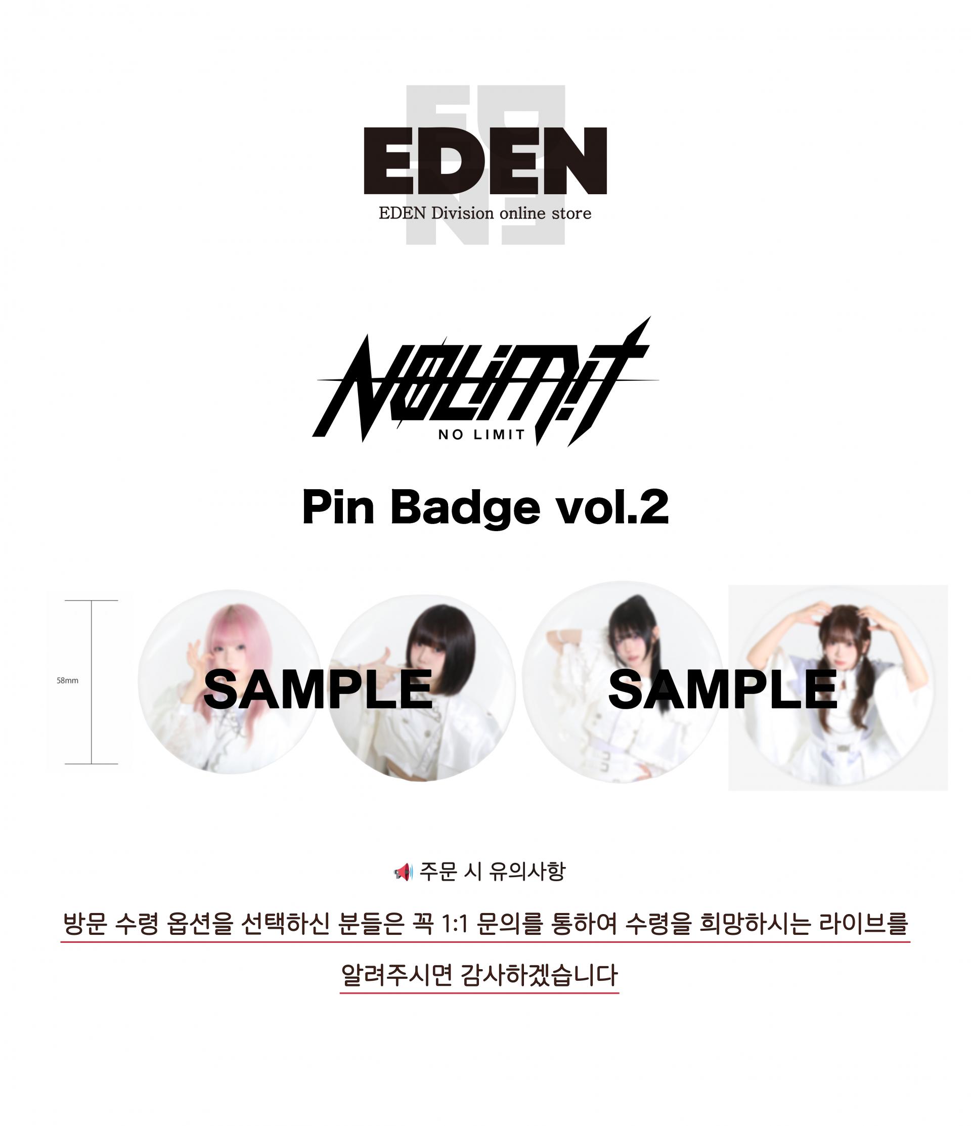 NO LiMIT Original Pin Badge vol.2