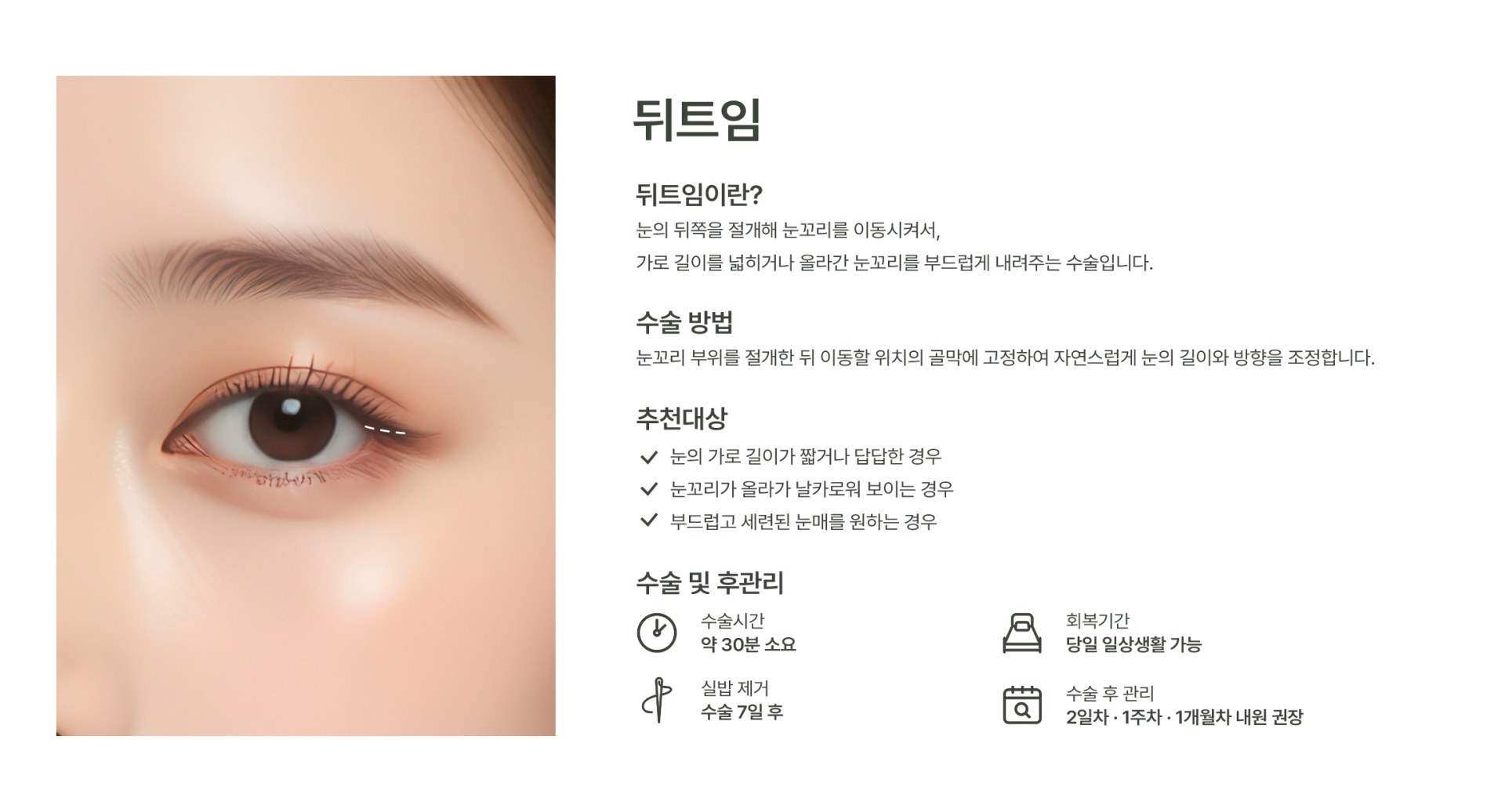 뒤트임 이미지