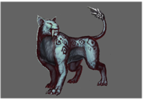 The AI-generated content featuring paintings, sketches, dogs, and animal figures may not be accurate.