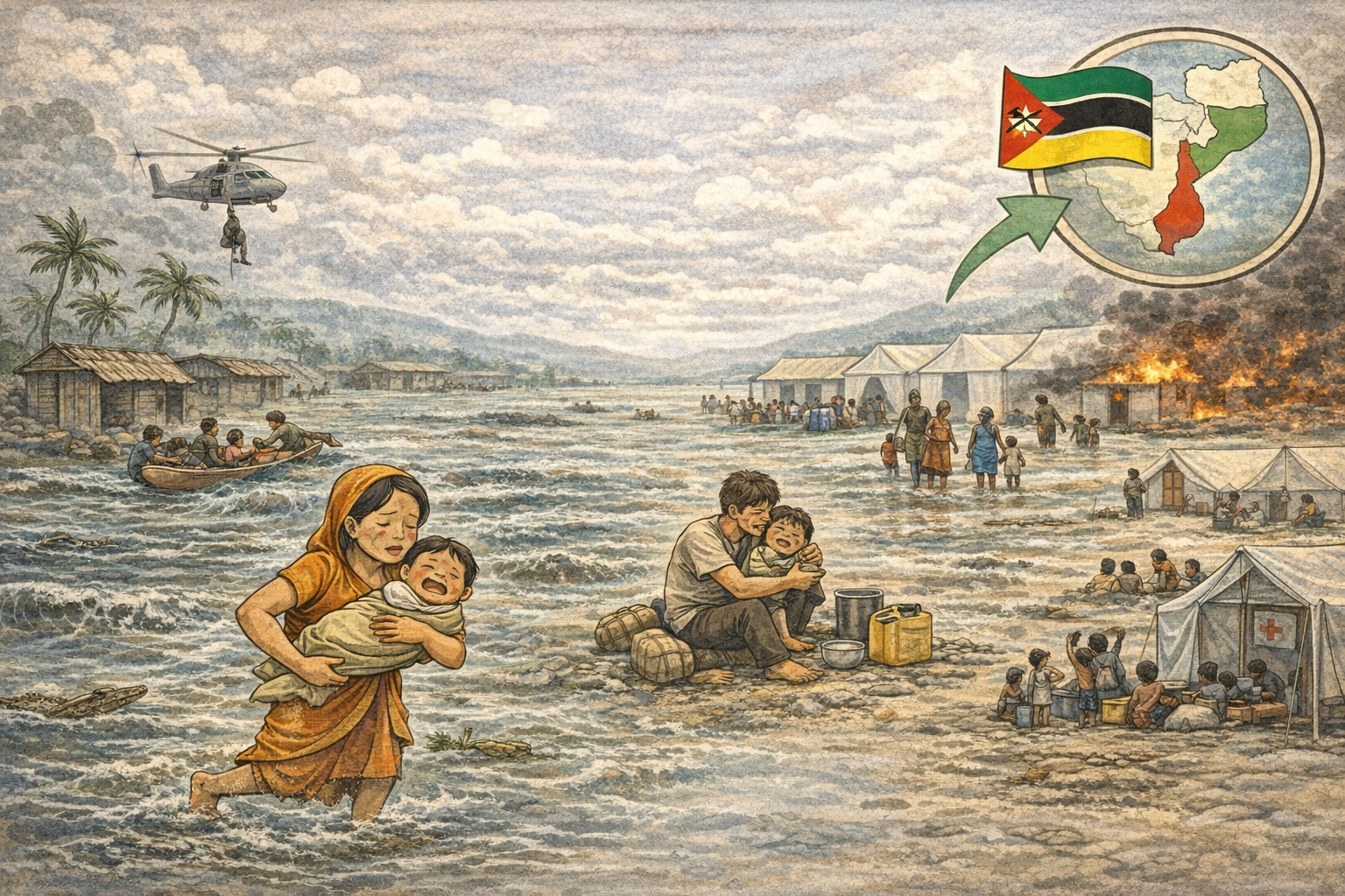 모잠비크 자연재해 폭우 사이클론 홍수