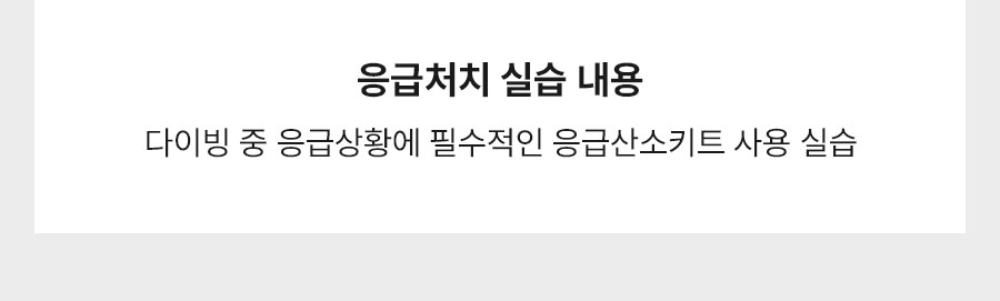 서울/경기 스쿠버다이빙 - 다이브루덴스 FRTI 응급처치, AED, 산소처치 강습