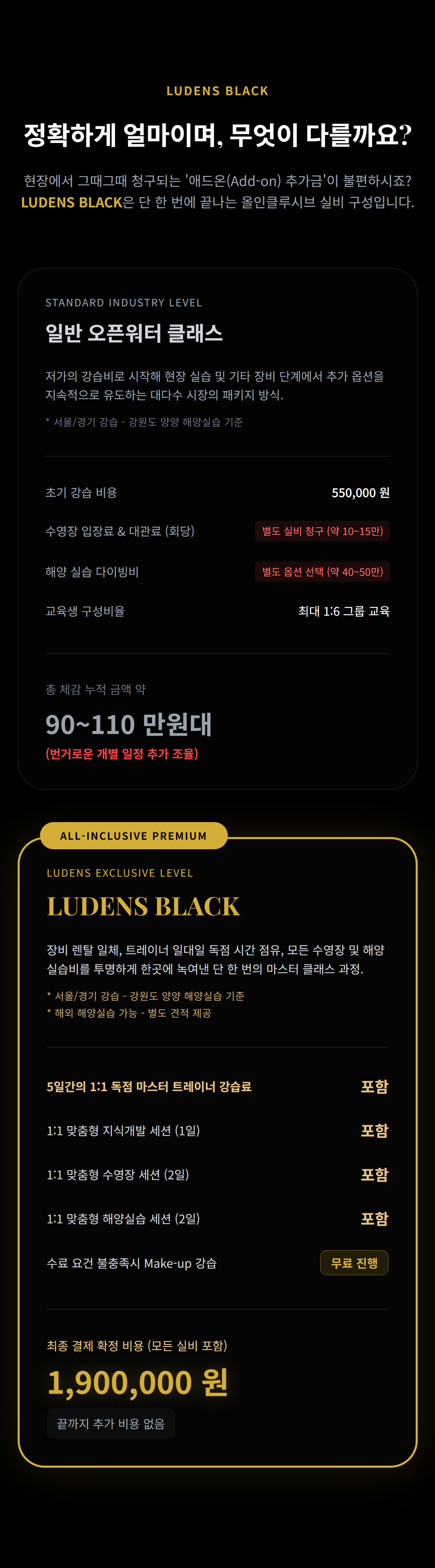 [1:1 프라이빗] Ludens Black 입문과정