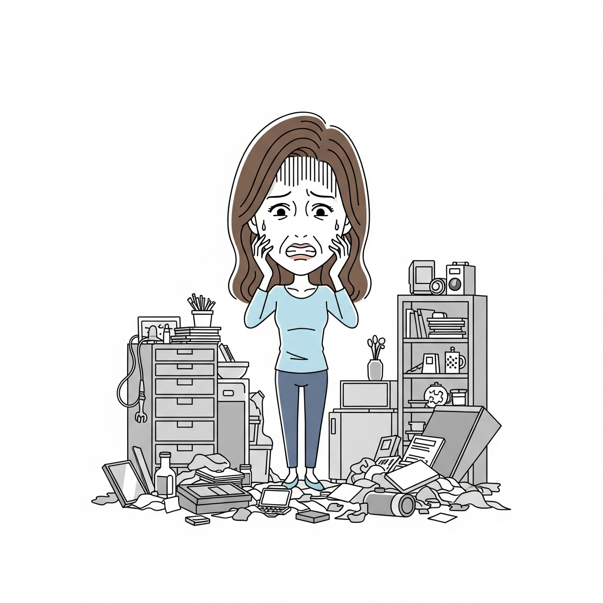 스트레스 받는 모습