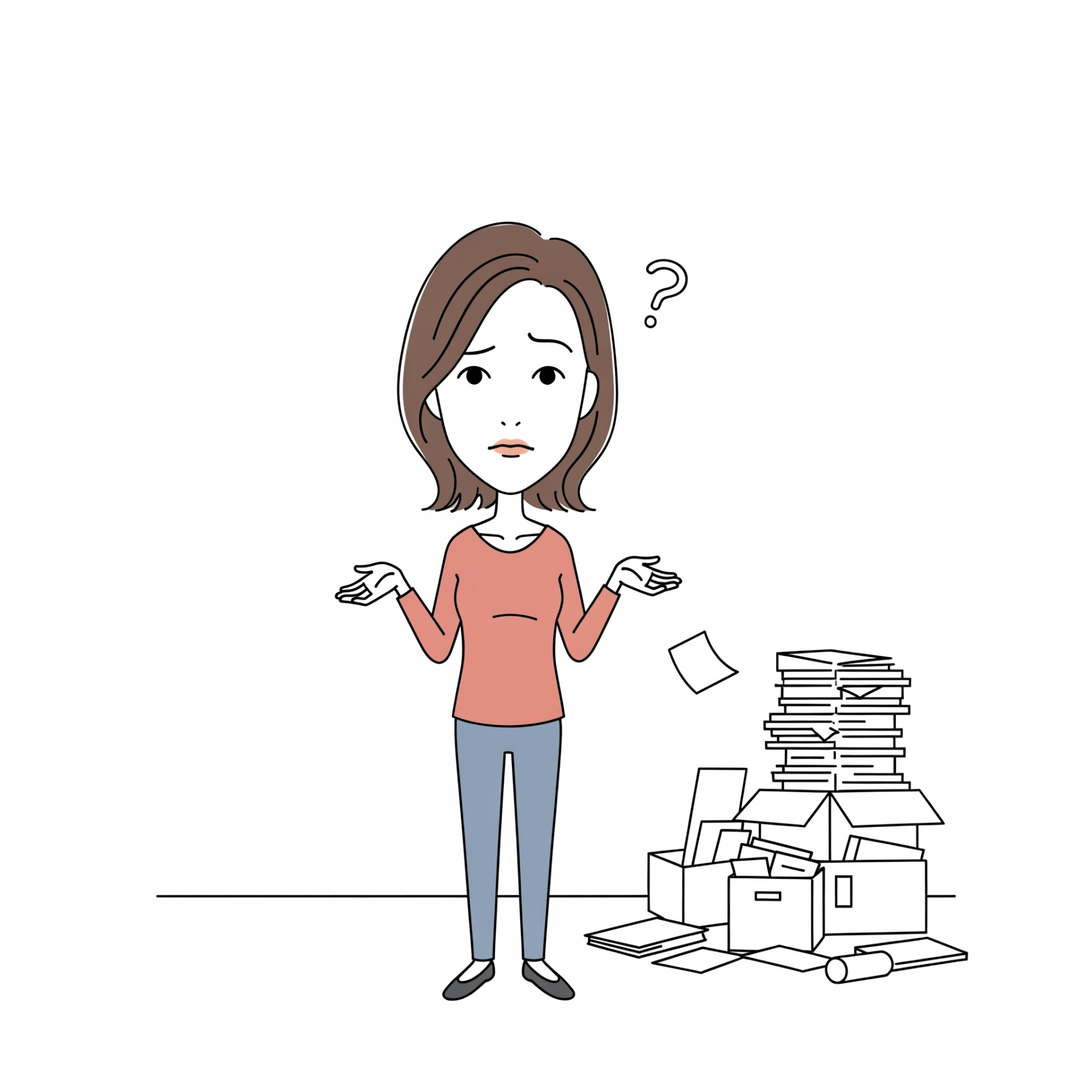 정리를 미루는 모습