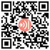 A qr code with a red circle  Description automatically generated