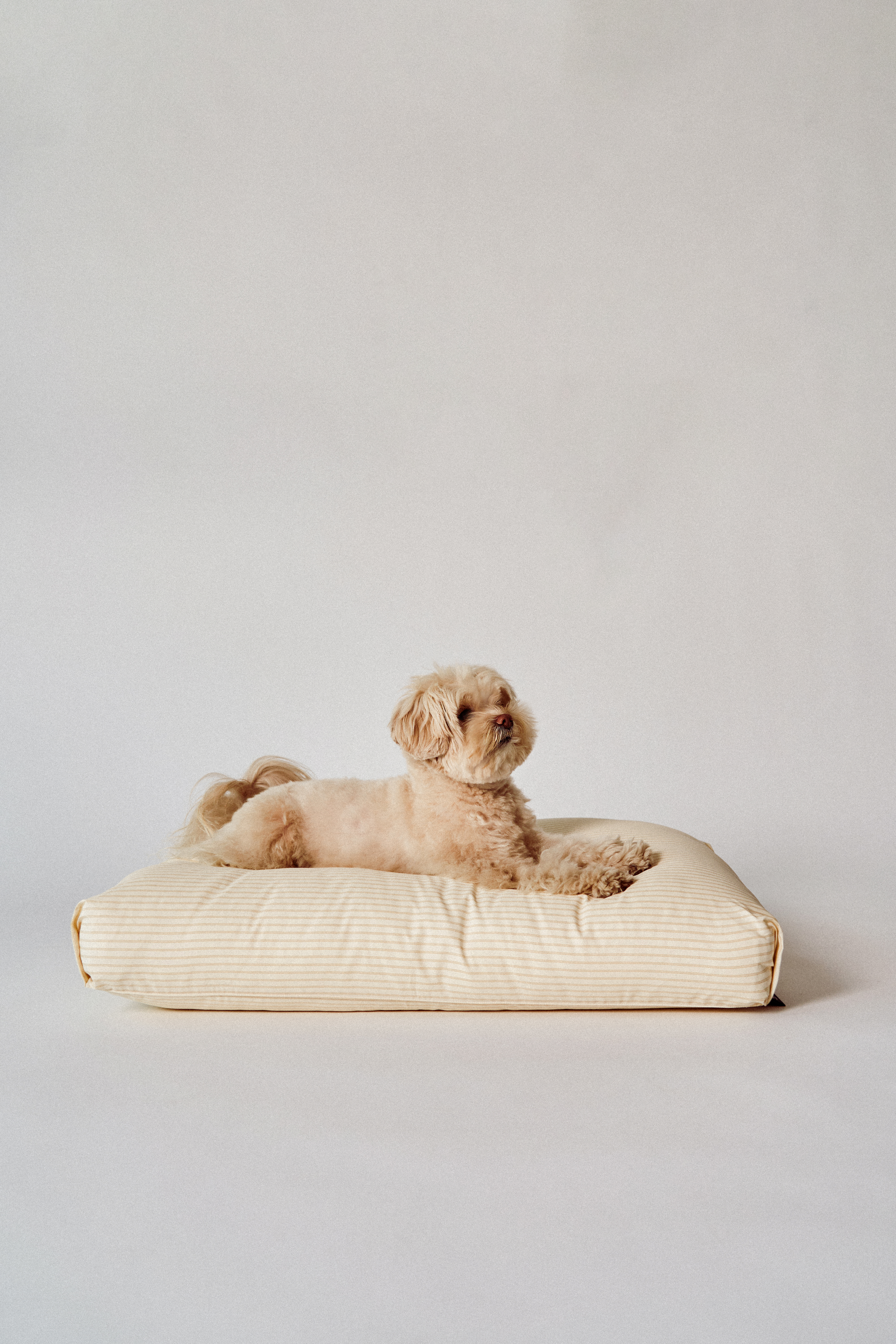 Rest bed striped Vanilla