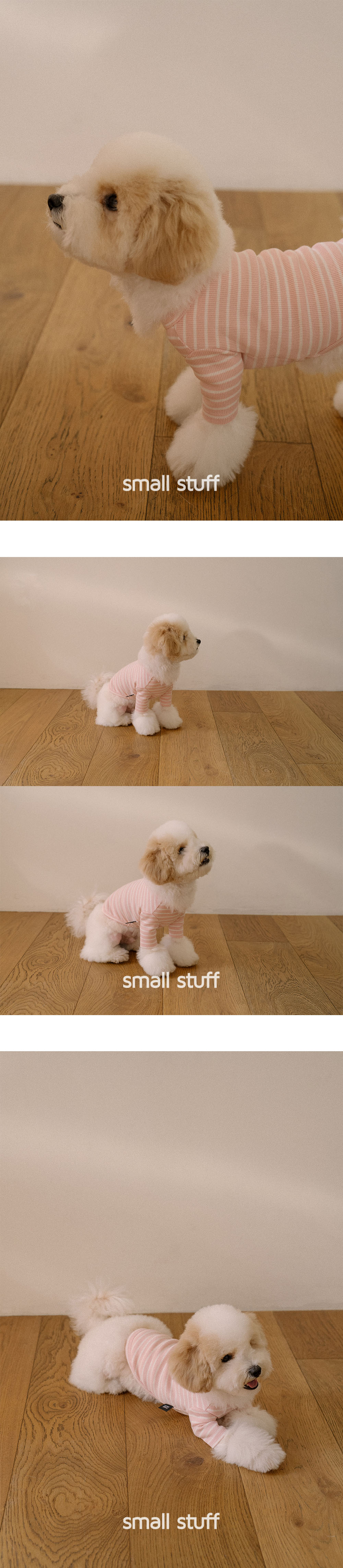 Striped t-shirt Peach pink