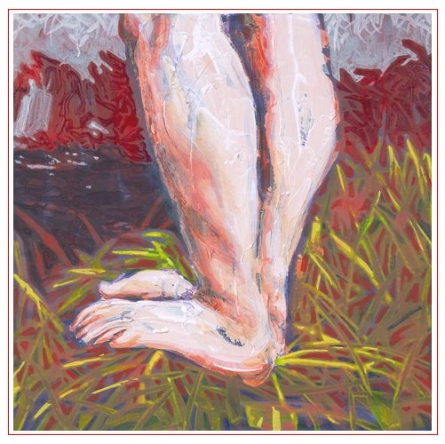 A Child in the Creek IV_2023_Acrylic and pastel on canvas_37.9x37.9(cm).jpg