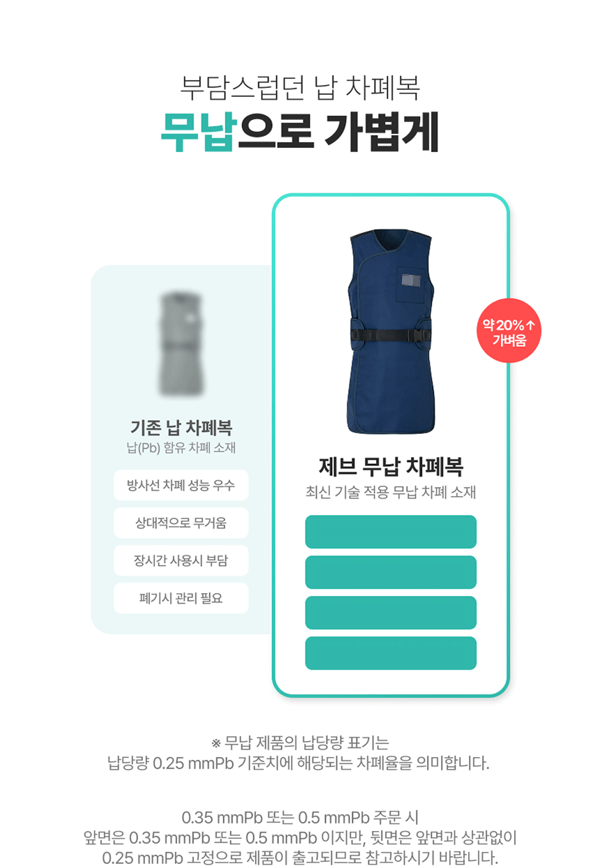 무납 앞치마 (코트타입)
