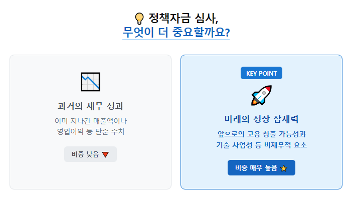 정책자금 심사에서의 핵심 요소