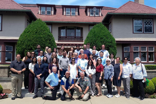 Participants gather for a group photo at the 29th International Centenarian Consortium ICC in Brewster Massachusetts in 2024 Courtesy of International Centenarian Consortium