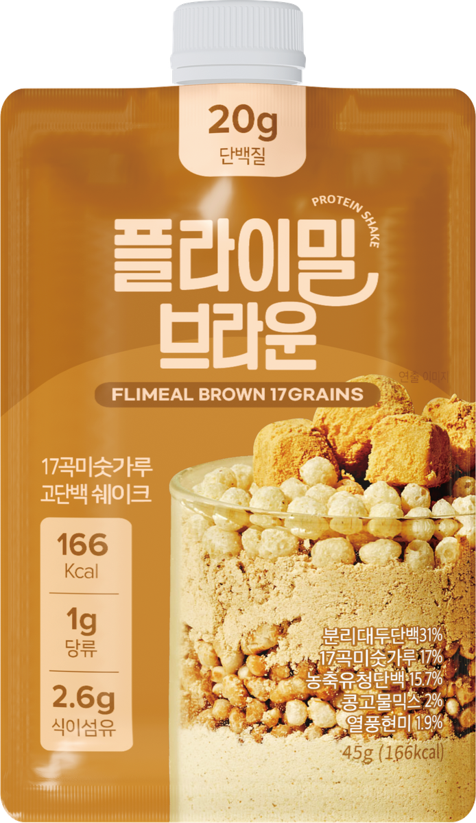 플라이밀 단백질쉐이크 브라운