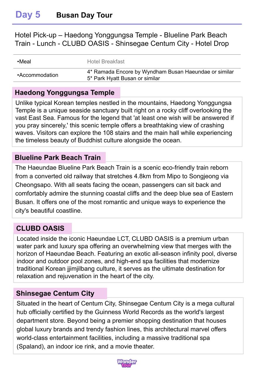 Discover Korea in 6days - Seoul, Busan, Gyeongju