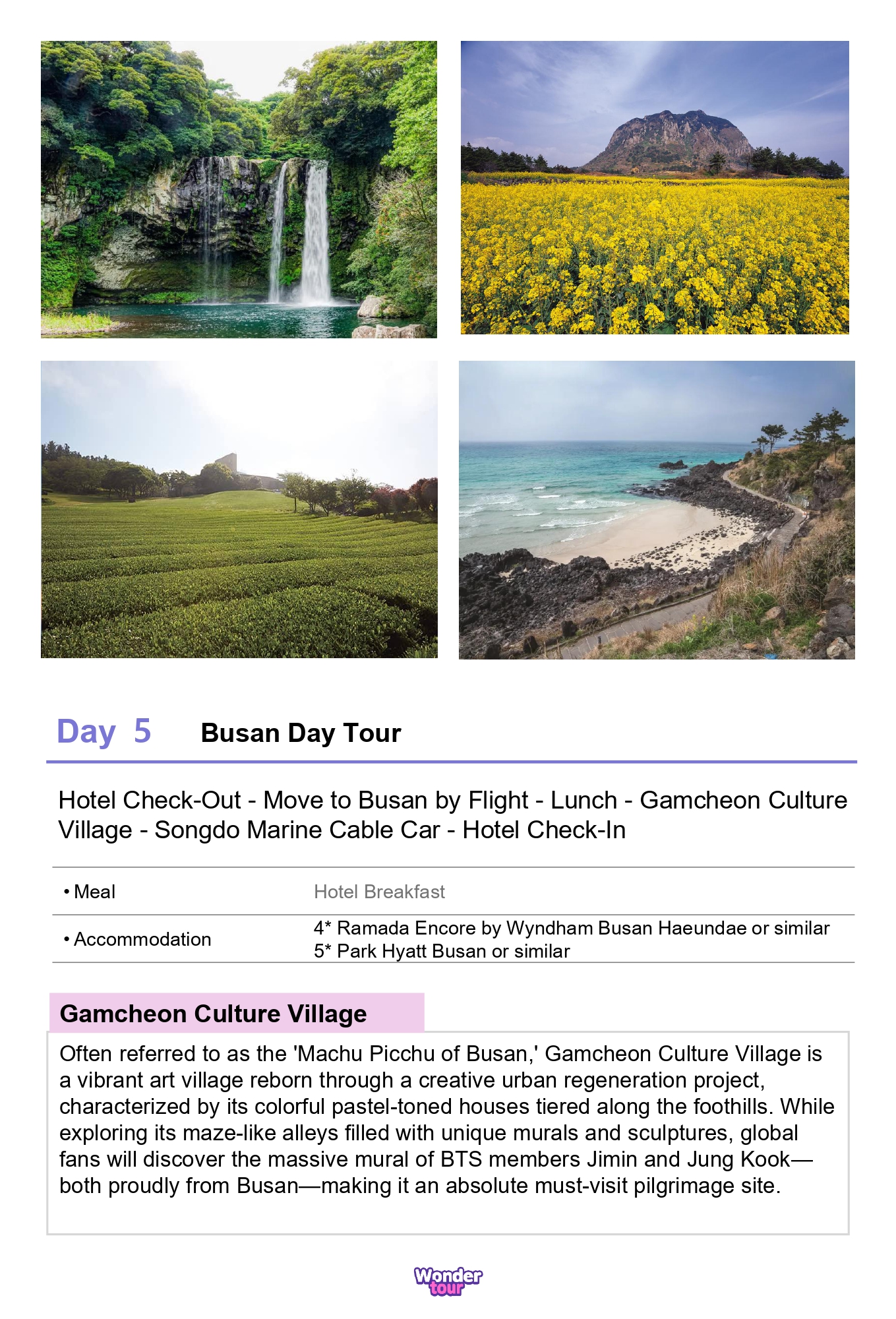 Discover Korea in 7days - Seoul, Jeju, Busan