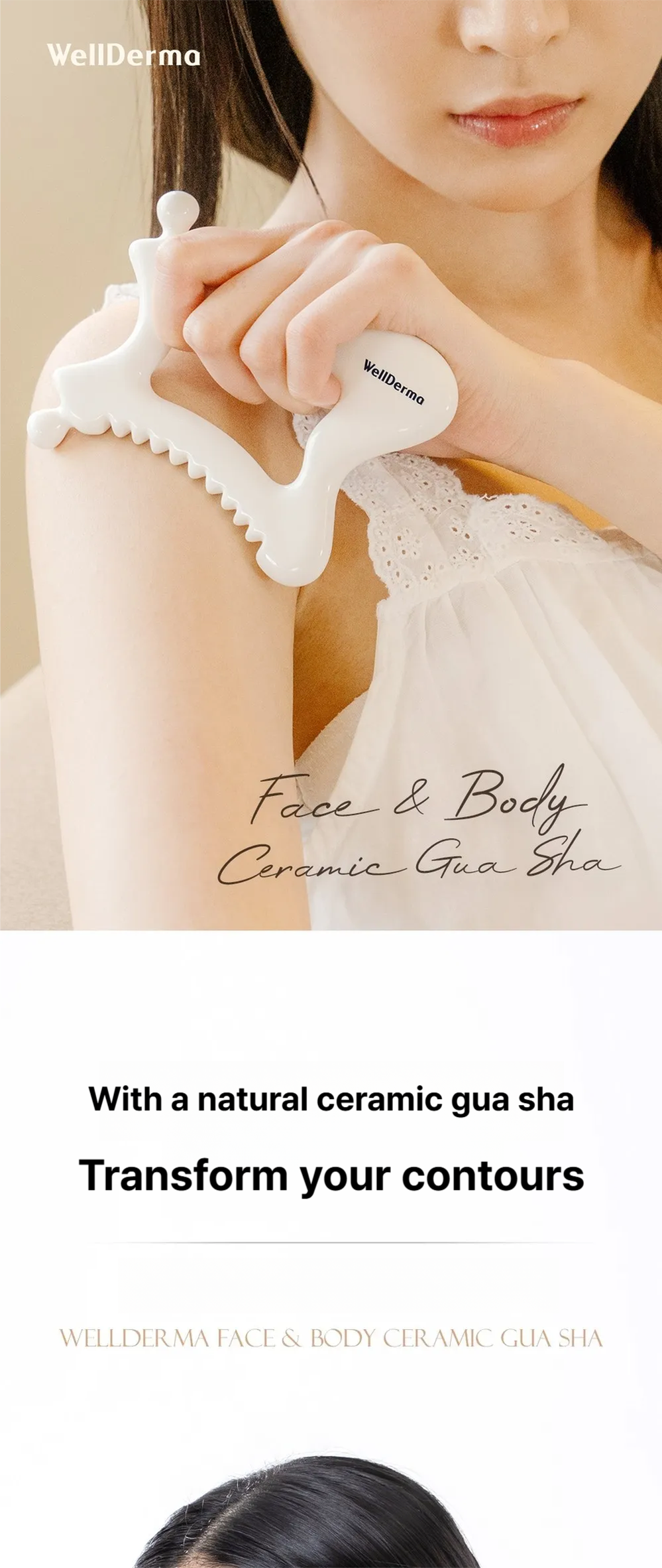 WELLDERMA Face & Body Ceramic GuaSha