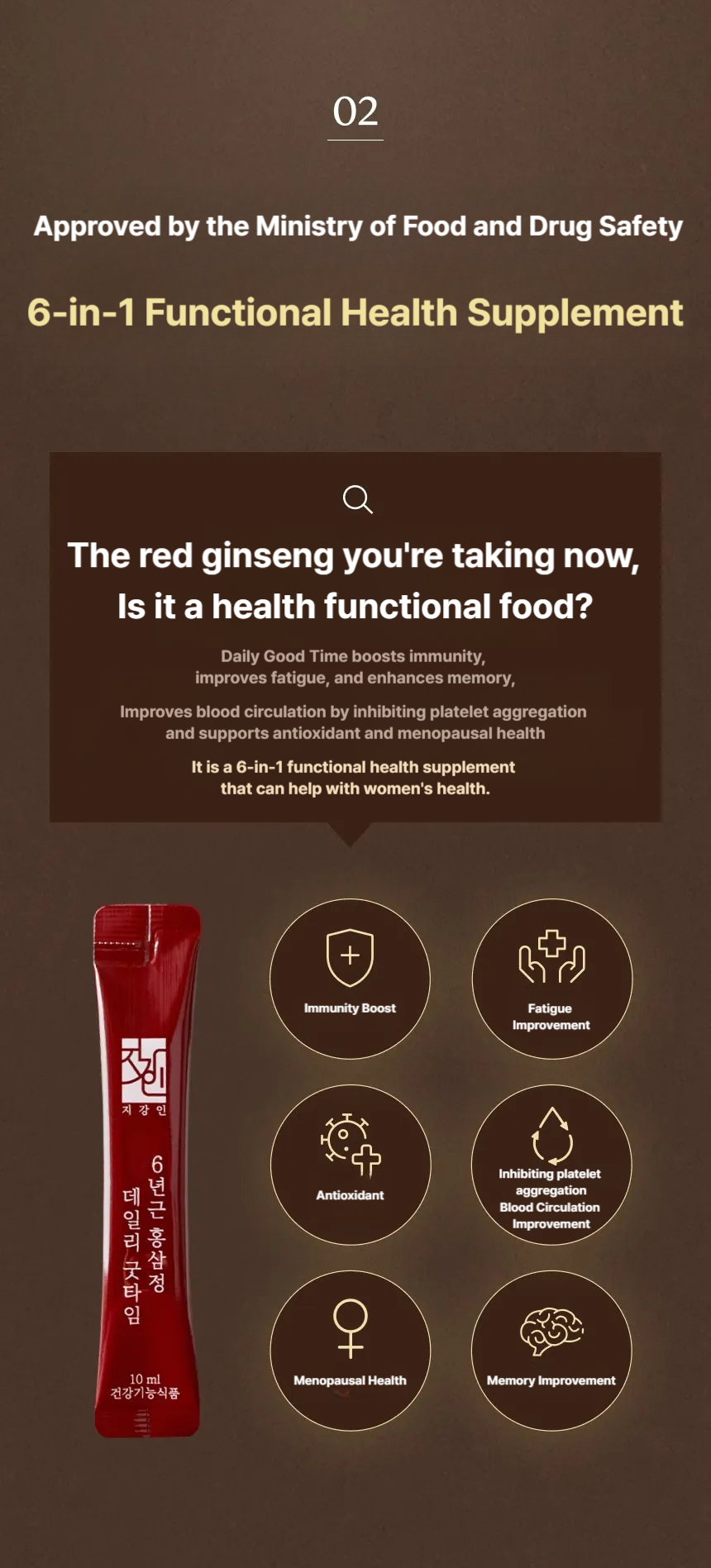 Ji Kang-in 6-year-old Red Ginseng Jeong Daily Good Time 10ml, 30 bags