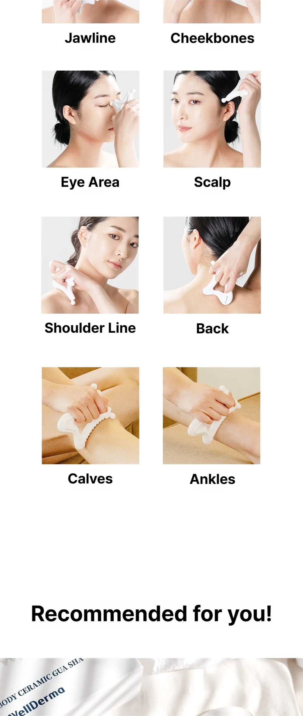 WELLDERMA Face & Body Ceramic GuaSha