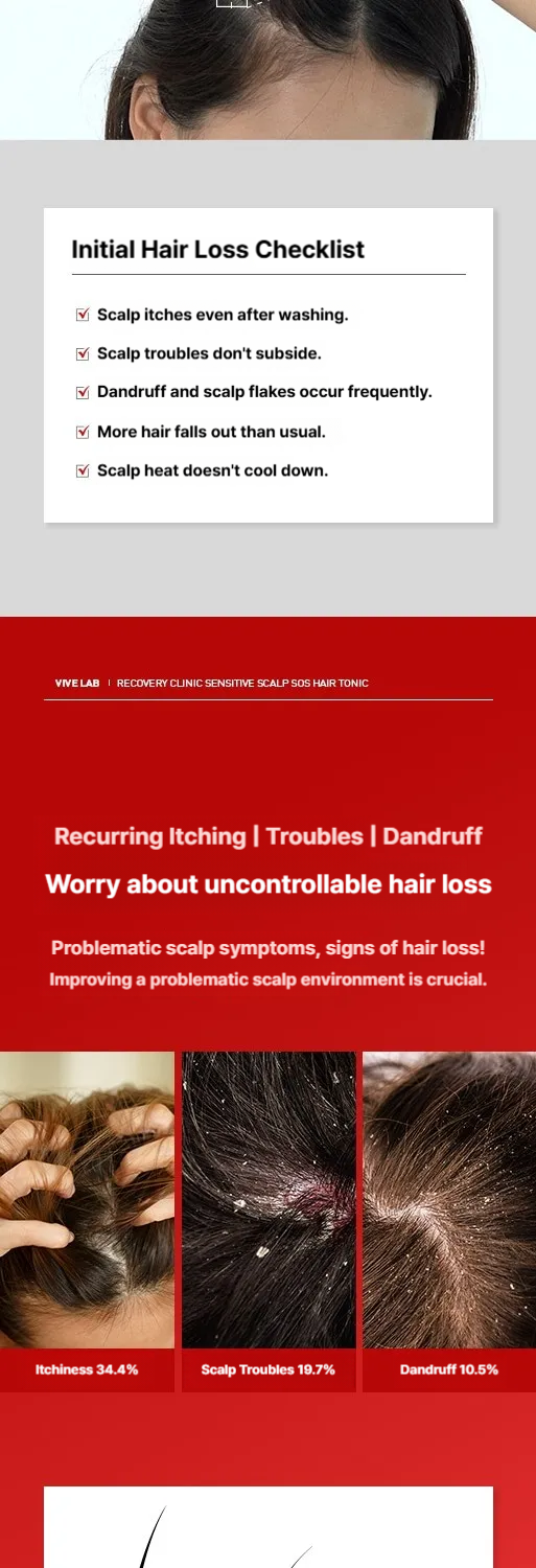 Vive Lab Recovery Clinic Sensitive Scalp SOS Solution Hair Tonic