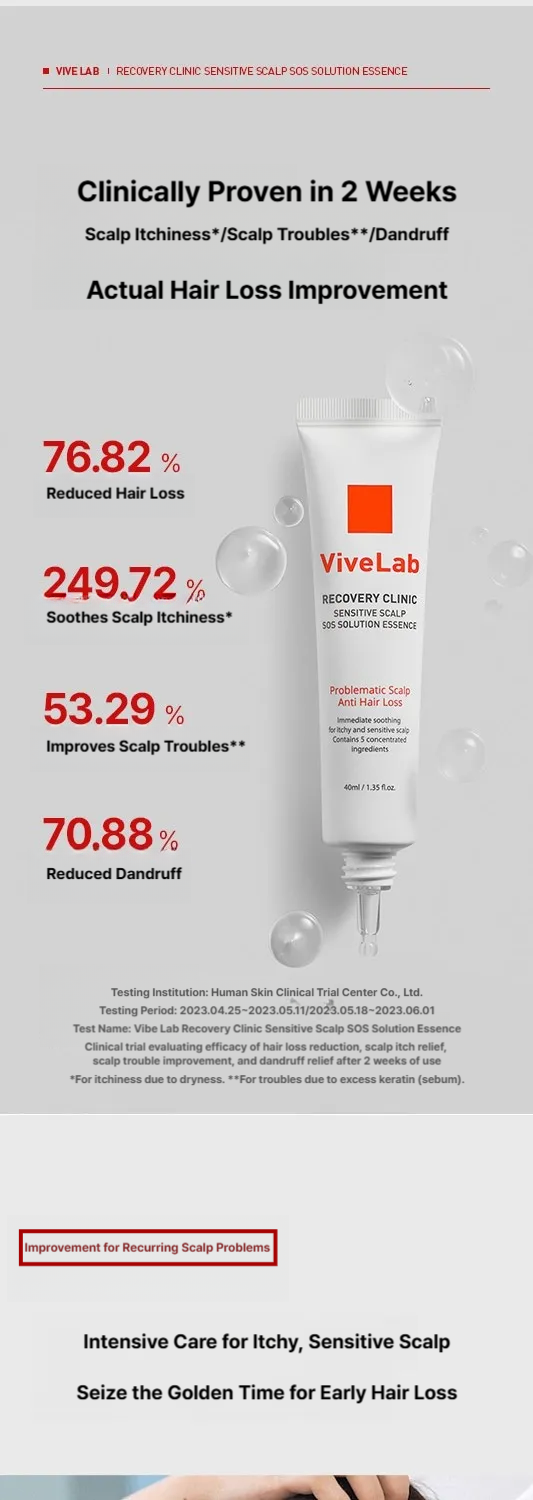 Vive Lab Recovery Clinic Sensitive Scalp SOS Solution Essence
