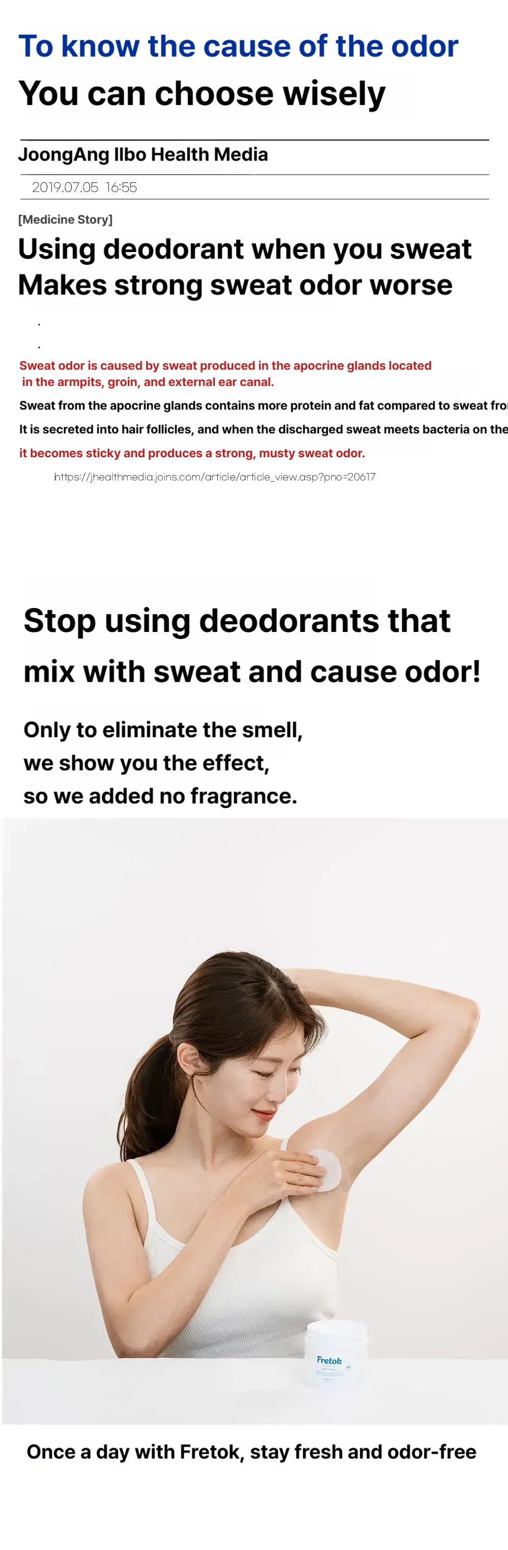 Fretok deodorant pad