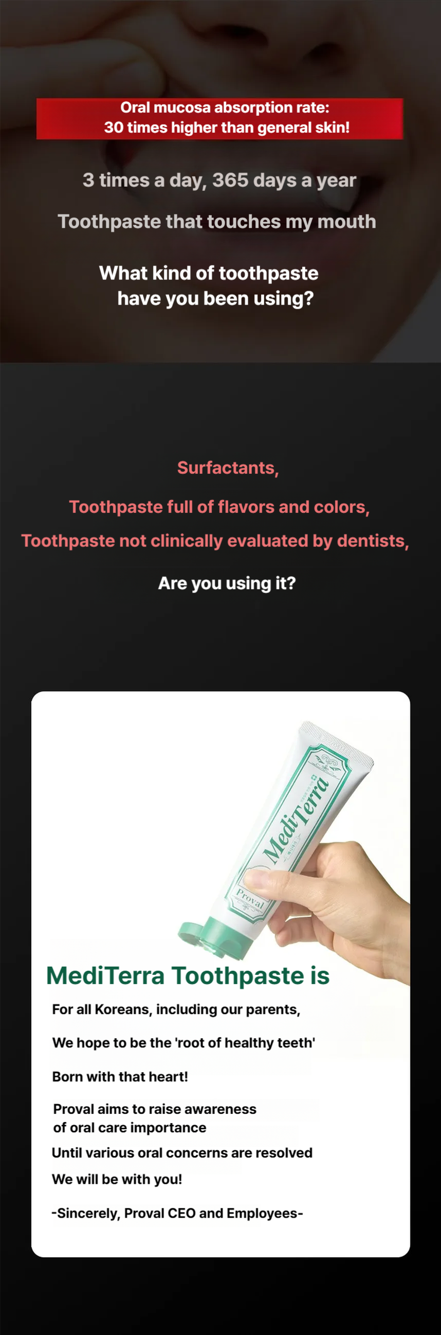 PROVAL Mediterra toothpaste for gum disease