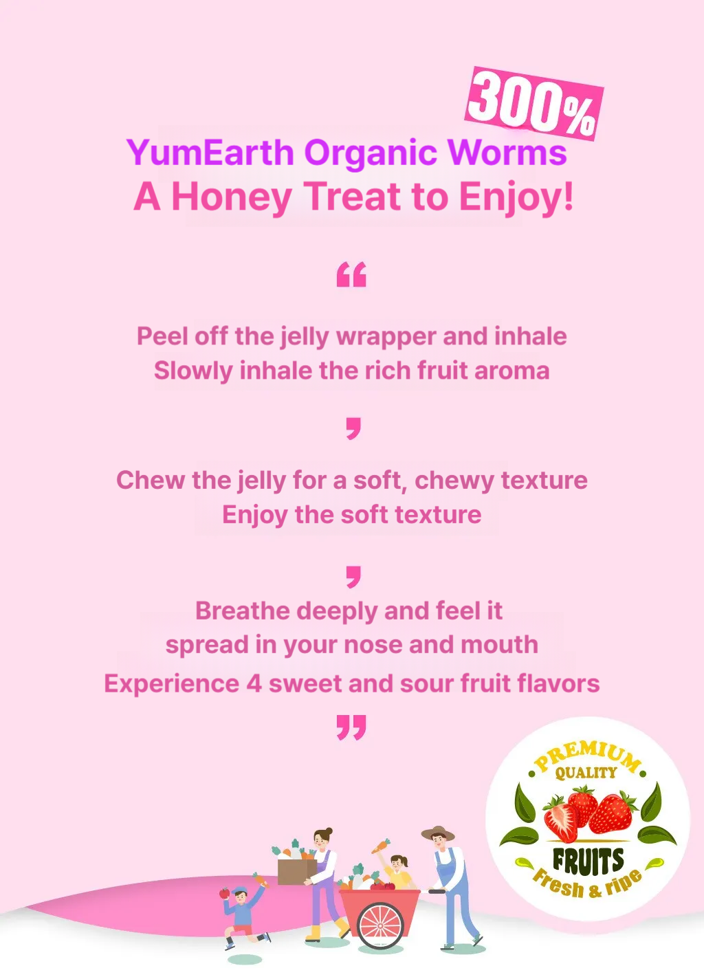 Yumearth Organic Worms Pouch 59.4g
