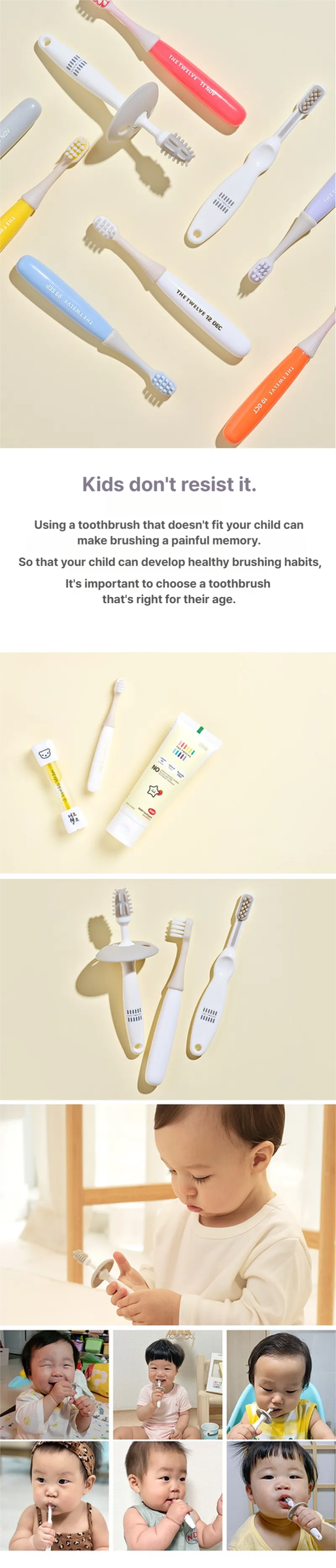 Thetwelve Step1 Baby toothbrush 3P