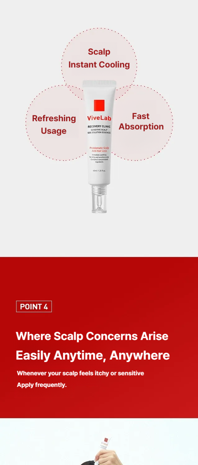 Vive Lab Recovery Clinic Sensitive Scalp SOS Solution Essence
