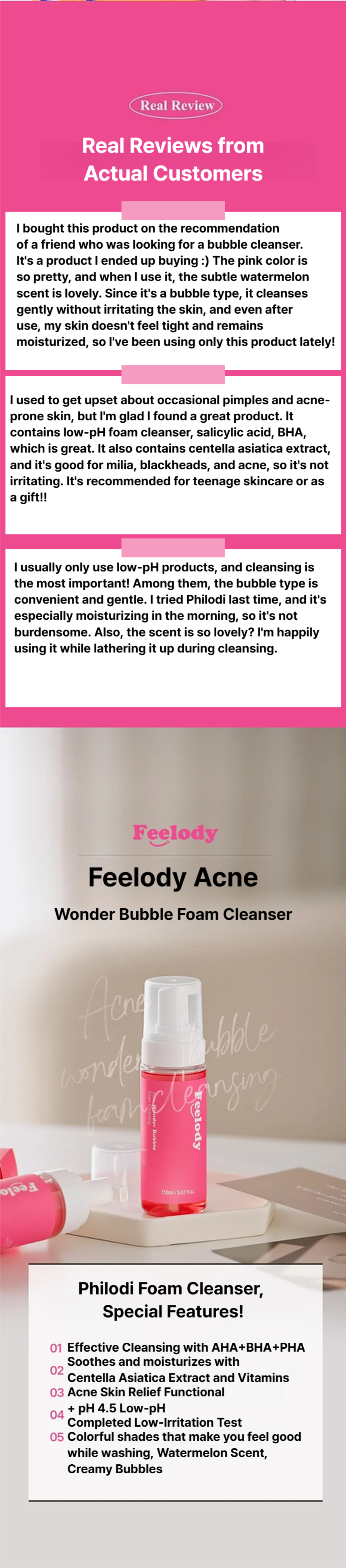 Feelody Acne Wonder Bubble Foam Cleansing 150ml