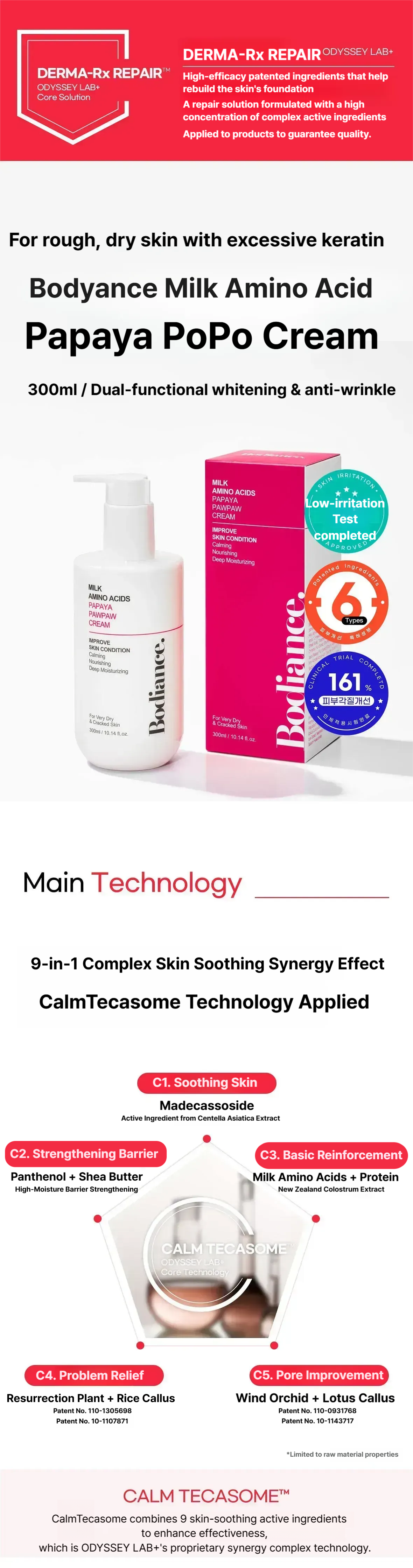 Bodiance Milk Amino Acids Papaya Pawpaw Cream 300ml