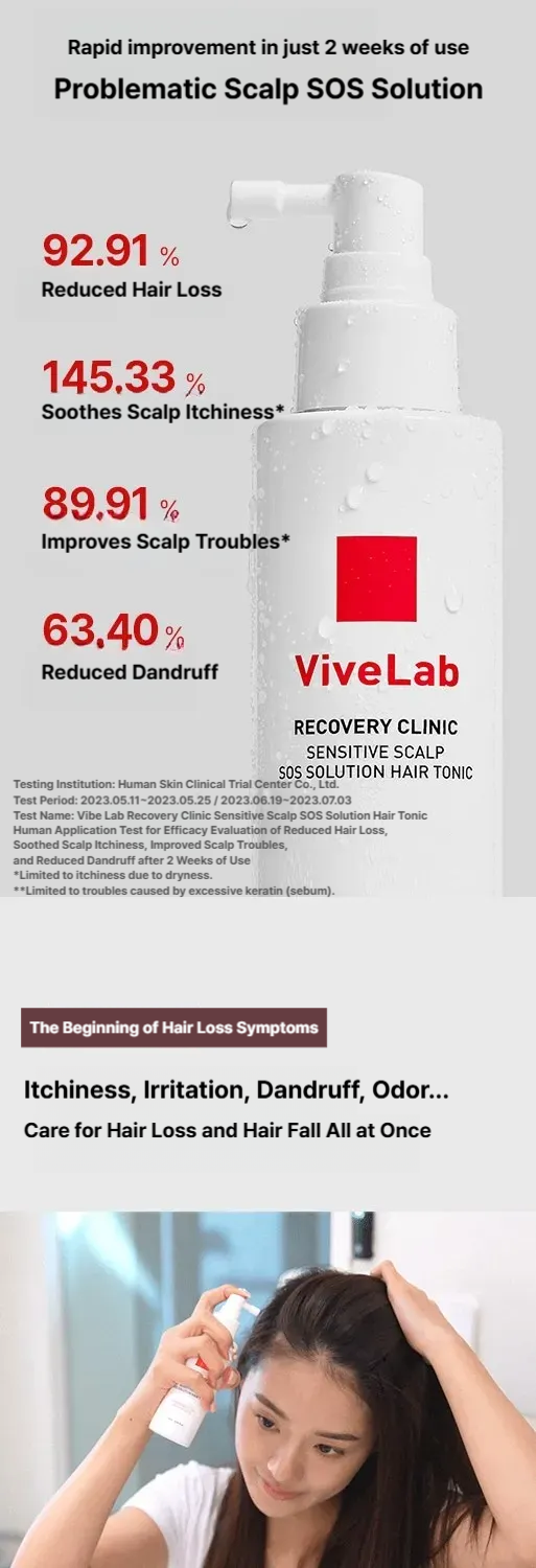 Vive Lab Recovery Clinic Sensitive Scalp SOS Solution Hair Tonic